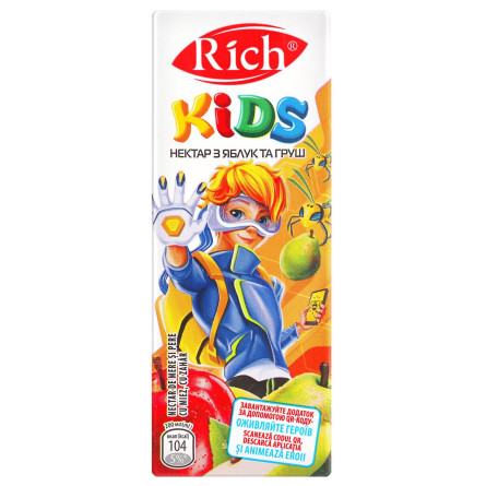 Сік Rich Kids яблуко-груша 200мл