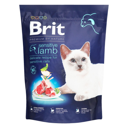 Корм сухий Brit Premium Sensitive для котів з чутливим травленням 300г