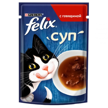 Корм Felix Суп с говядиной для кошек 48г