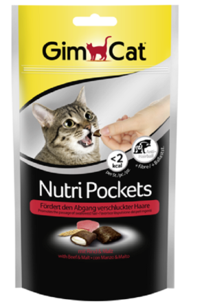 Ласощі для котів GimCat Nutri Pockets яловичина 60г