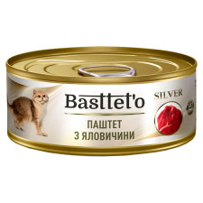 Корм Bastteto Паштет з яловичини для котів 85г mini slide 1