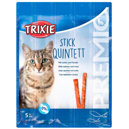 Ласощі Trixie Stick Quintett для котів з лососем та фореллю 5г*5шт