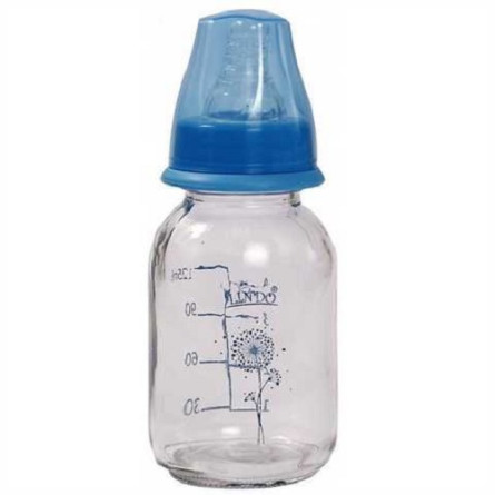 Бутылка Lindo для кормления стеклянная 125мл