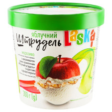 Морозиво Laska Яблучний штрудель з крихтами горіхової меренги 300г mini slide 1