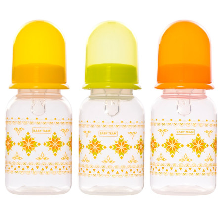 Бутылочка для кормления Baby Team с силиконовой соской 125мл