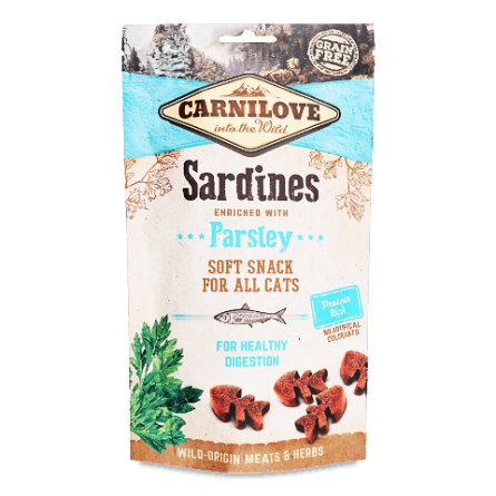 Ласощі для котів Carnilove Sardines with parsley slide 1