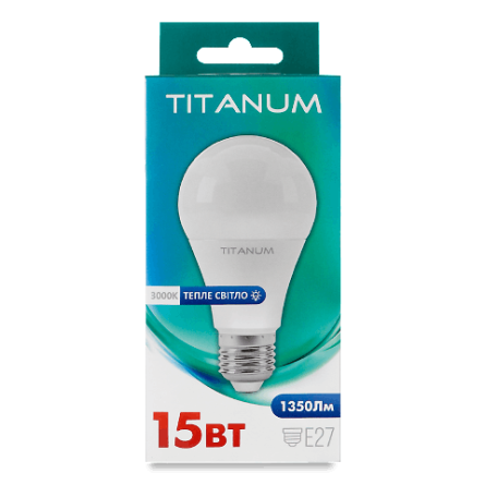 Лампа Titanum LED A65 15W 3000K E27