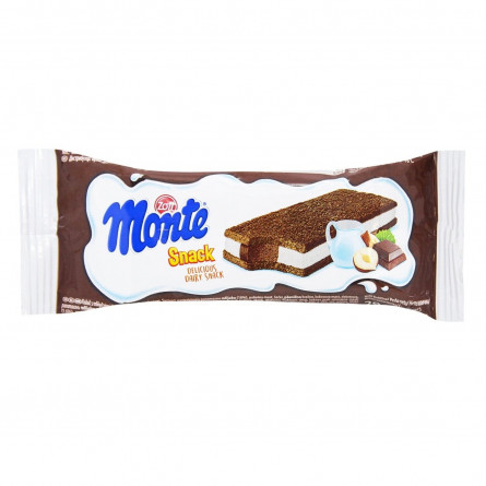 Тістечко Zott Monte Snack бісквітне з молоком шоколадом та лісовим горіхом 29г slide 1