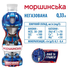 Вода мінеральна Моршинська Трансформери негазована 0,33л mini slide 3