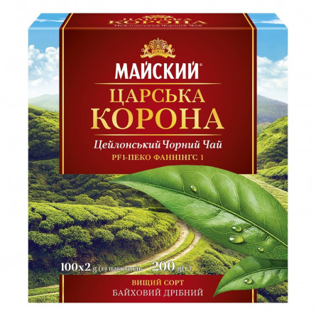 Чай чорний Майский Царська Корона в пакетиках 100*2г slide 1
