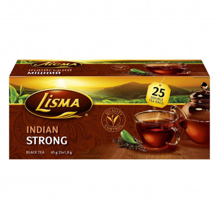 Чай чорний Лісма Індійський Міцний в пакетиках 25шт*1,8г slide 1