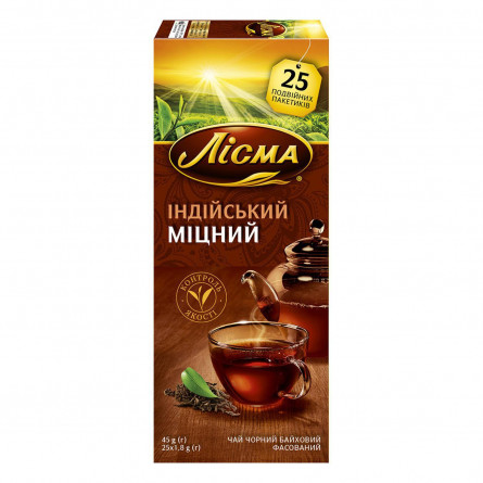 Чай чёрный Лисма Индийский Крепкий в пакетиках 25шт*1,8г slide 3