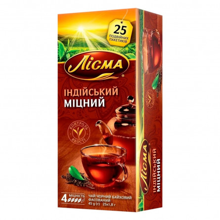 Чай чорний Лісма Індійський Міцний в пакетиках 25шт*1,8г slide 5