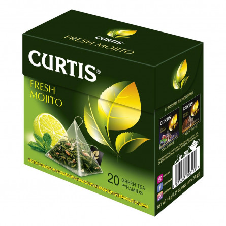Чай зелений Curtis Fresh Mojito в пірамідках 20шт*1,7г slide 1