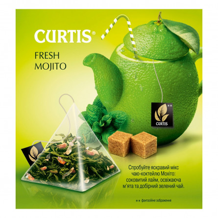 Чай зелений Curtis Fresh Mojito в пірамідках 20шт*1,7г slide 2