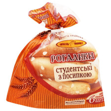 Рогалики Київхліб Студентські з посипкою 6шт 360г mini slide 1