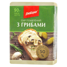 Сир плавлений Глобино з грибами 50% 90г mini slide 2