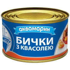 Бички Аквамарин розібрані обсмажені з квасолею у томатному соусі 240г mini slide 2