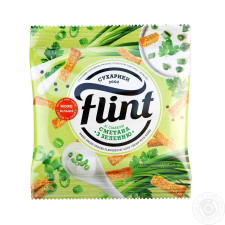 Сухарики Flint з сметаною та зеленню 35г mini slide 1