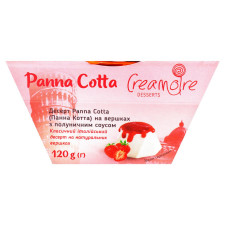 Десерт Creamoire Панна Котта на вершках з полуничним соусом 120г mini slide 2