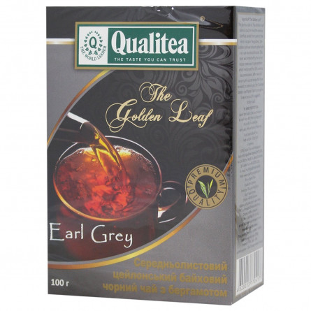 Чай черный Qualitea Earl Grey среднелистовой 100г slide 1