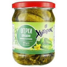 Огірки Хуторок Корнішони мариновані 475г mini slide 2