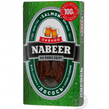 Лосось Пивной Nabeer филе-соломка солено-сушеная 100г slide 4