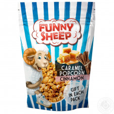 Попкорн Funny Sheep у карамелі з корицею  100г mini slide 1