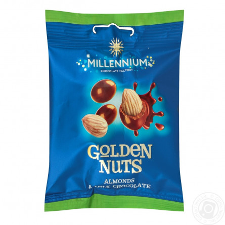 Драже Millenium Golden Nuts  Мигдаль у молочному шоколаді 100г slide 1