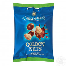 Драже Millenium Golden Nuts  Мигдаль у молочному шоколаді 100г mini slide 1