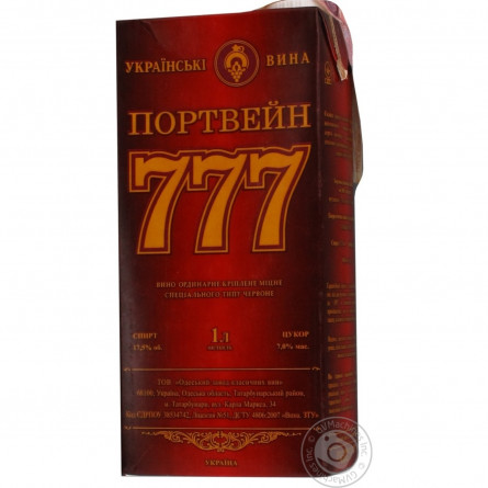 Вино Портвейн 777 червоне 14,5% 1л slide 4