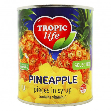 Ананас Tropic Life шматочками в сиропі 850мл slide 1