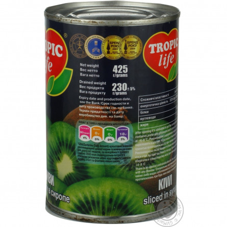 Ківі Tropic Life скибочки в сиропі 425г slide 4