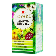Чай зелений Lovare асорті в пакетиках 4 види 6шт*2г mini slide 1