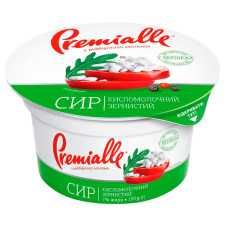 Сир кисломолочний Premialle зернистий 7% 150г mini slide 1