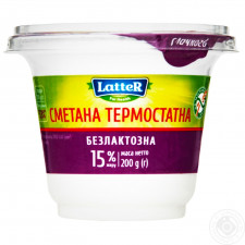 Сметана LatteR безлактозна термостатна 15% 200г mini slide 2