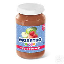 Пюре Малятко яблуко-полуниця 190г mini slide 1