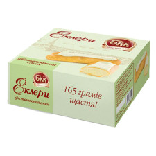 Тістечка БКК Еклери Фісташковий смак 165г mini slide 1