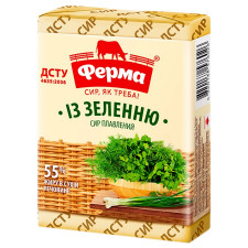 Сыр плавленый Ферма с зеленью 55% 90г mini slide 1