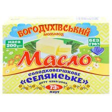 Масло Богодухівський Молзавод Селянське солодковершкове 73% 200г mini slide 2