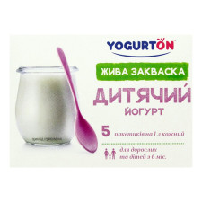Закваска суха бактеріальна Yogurton Дитячий йогурт 5*1г mini slide 1