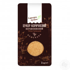 Сахар тросниковый Саркара продукт нерафинированный коричневый 1кг mini slide 1