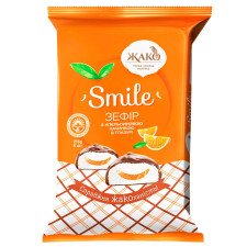 Зефір Жако Smile з апельсиновою начинкою в глазурі 215г mini slide 1