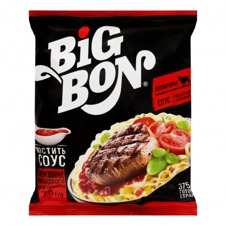 Локшина Big Bon Яловичина + соус томатний з базиліком 75г slide 2