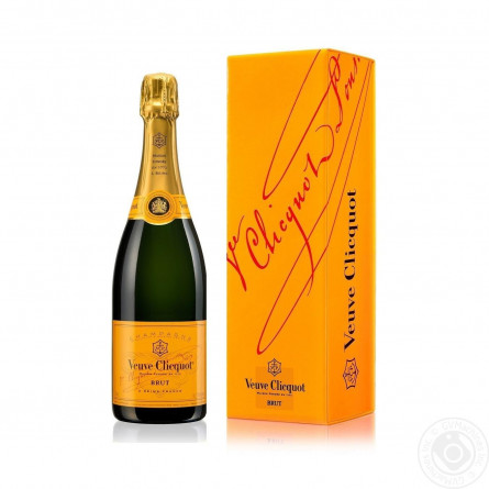 Шампанское Veuve Clicquot Brut белое сухое 12% 0,75л slide 1
