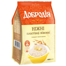 Пластівці Добродія Ніжні вівсяні швидкого приготування 400г mini slide 1