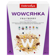 Пластівці вівсяні Dobrodiya WOWсянка Fruitberry чорниця, ананас, фінік, банан, журавлина 450г mini slide 2