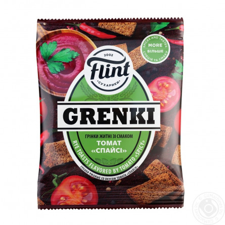 Гренки Flint Grenki ржаные со вкусом томата Спайси 65г slide 1