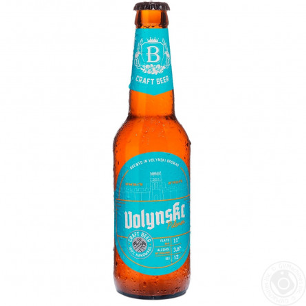 Пиво Волинський бровар Volynske Pilsner світле 3,8% 0,35л slide 2