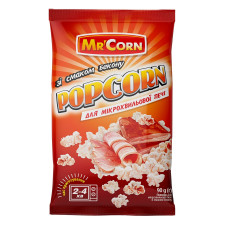 Попкорн Mr'Corn зі смаком бекону для мікрохвильової печі 90г mini slide 1